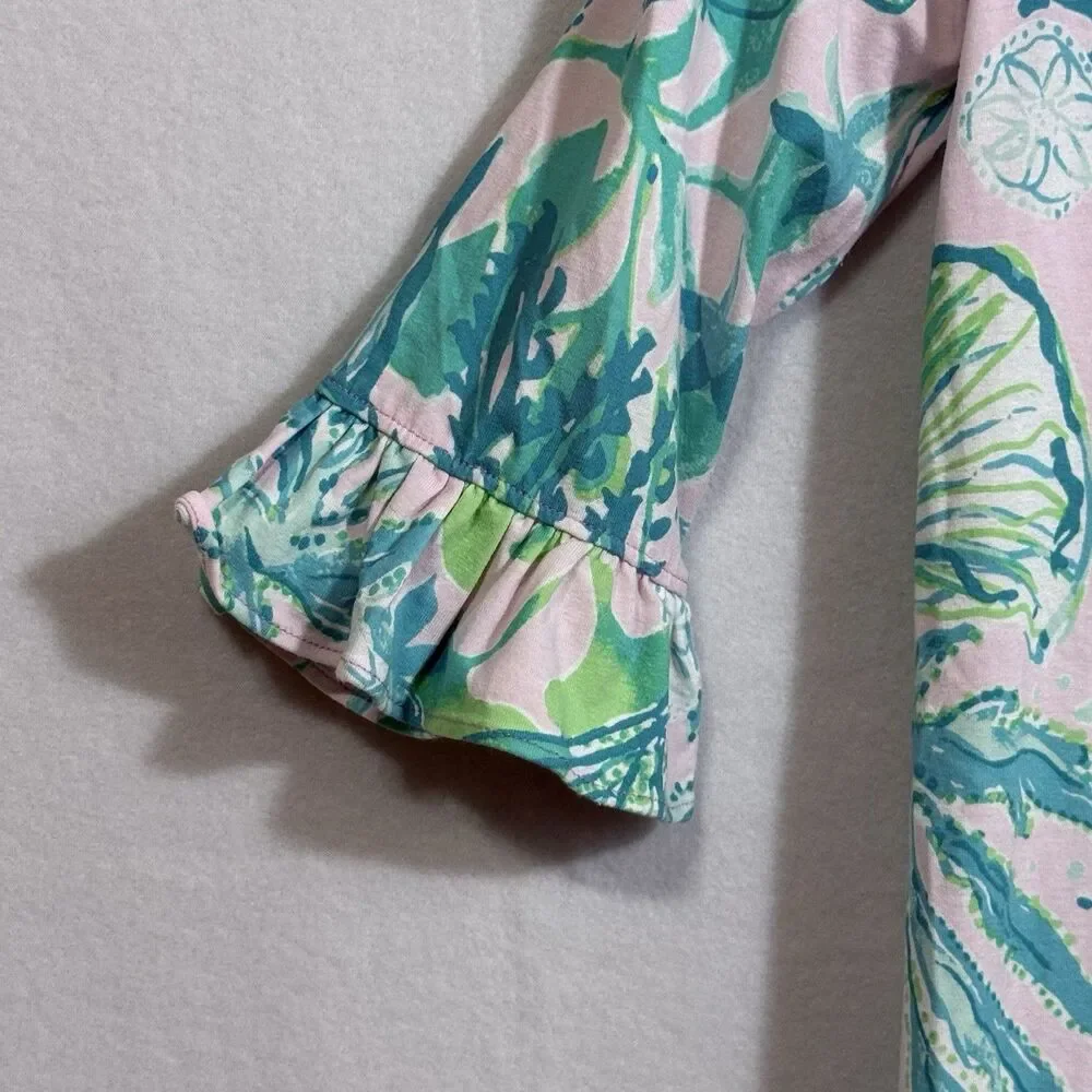 Lilly Pulitzer UPF 50 Mandevilla Baby Hip Nautic Mini Sophie Ruffle Dress Girl L
